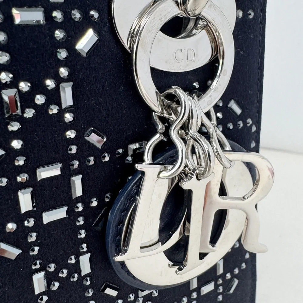 Christian Dior Black Strass Cannage Satin Mini Lady Dior - Picture 5 of 10